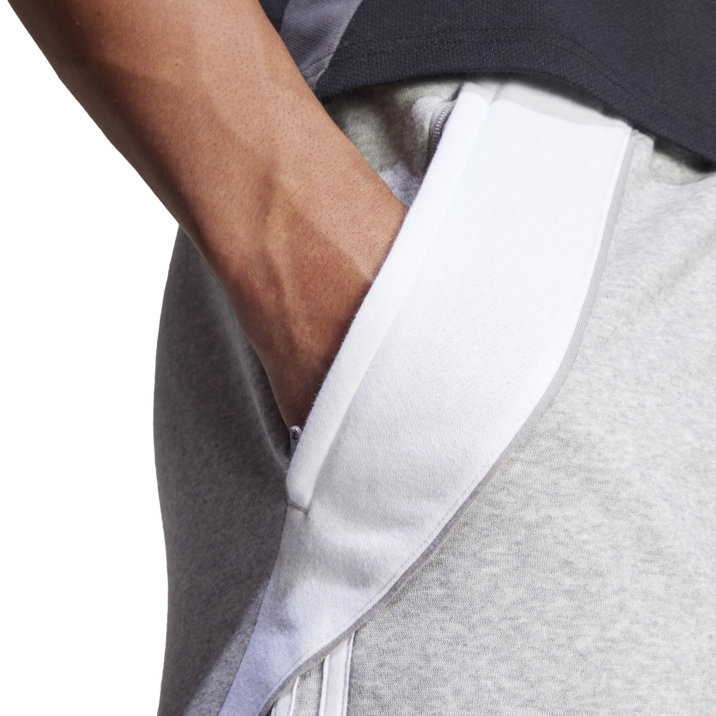 Adidas Tiro 24 Sweat Broekje Lichtgrijs Wit