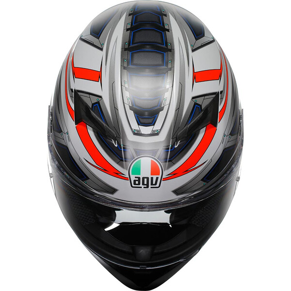AGV - Casque K3 Space Noir / Blanc / Rouge fluo / Mat