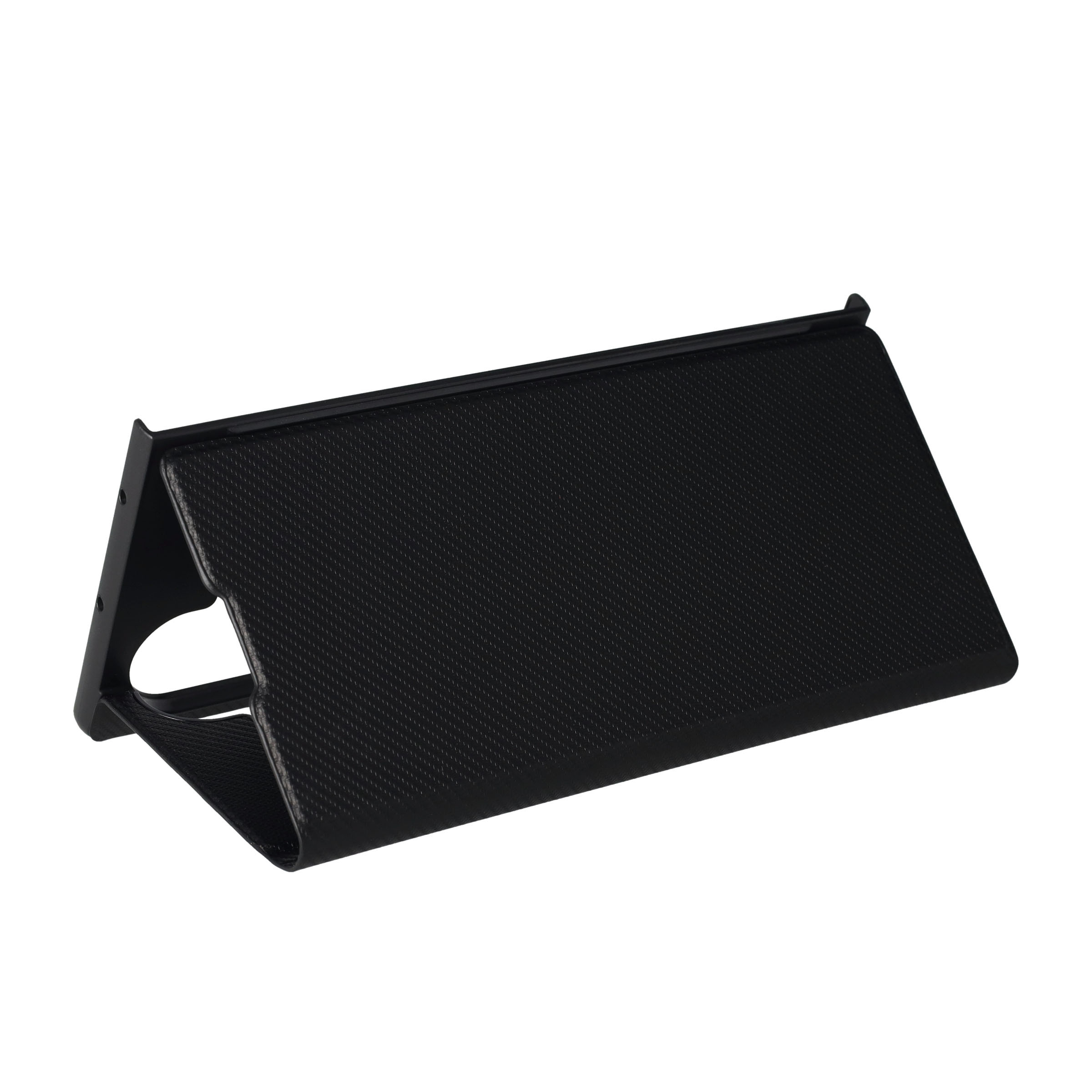 Samsung Galaxy Z Fold7 Leder Tasche Flip Cover Kevlar Look - Schwarz