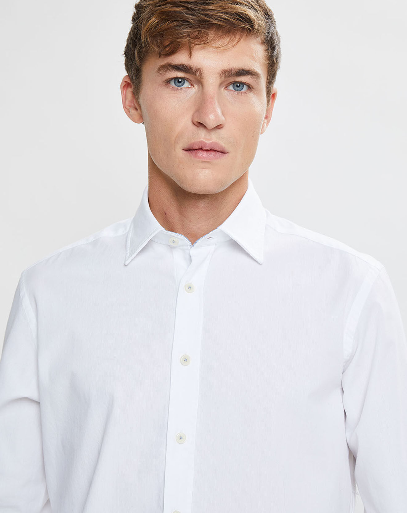 Hackett London Chemise Slim Fit Patch Coude blanche