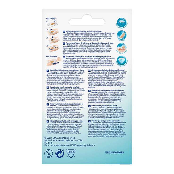 Nexcare Aqua Clear maxi waterproof 6x8,8 cm, 5 St