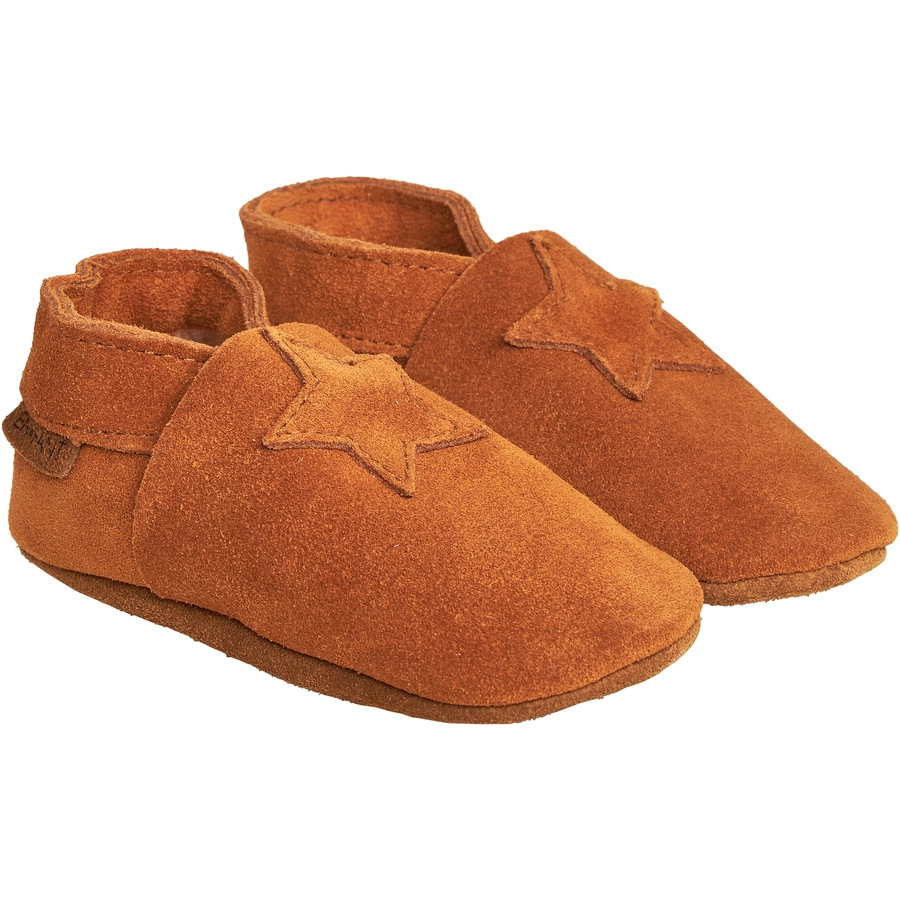 EN FANT Elastic Slipper Wildleder Leather Brown
