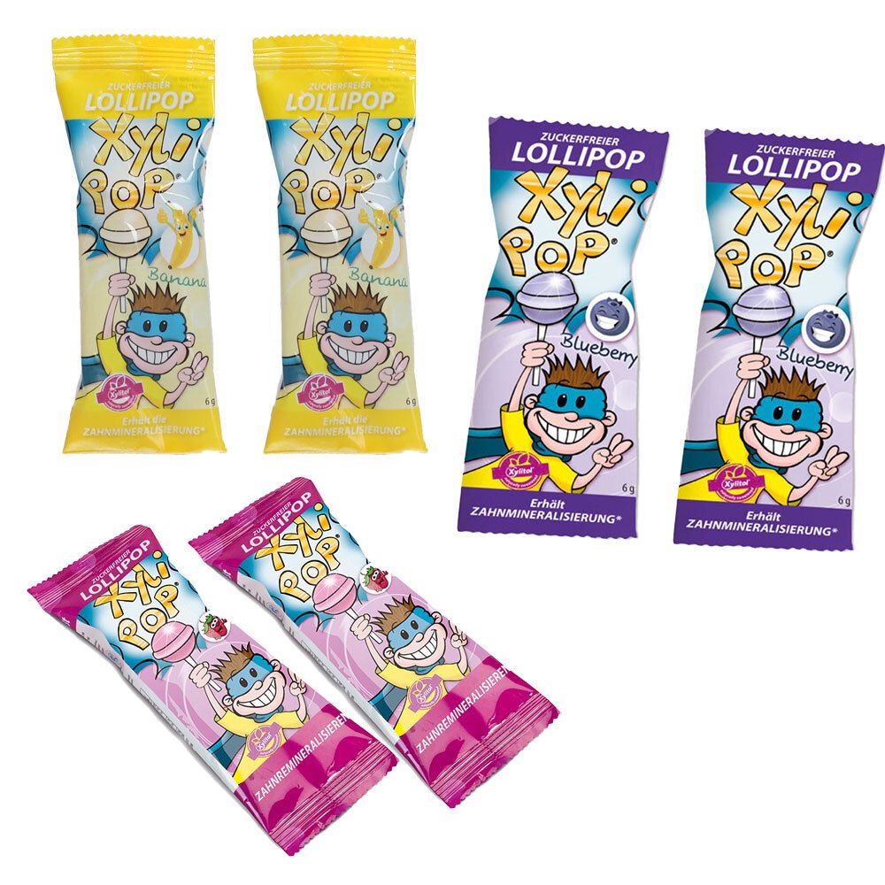 miradent XyliPOPs - Zahnpflege-Lolli Erdbeere
