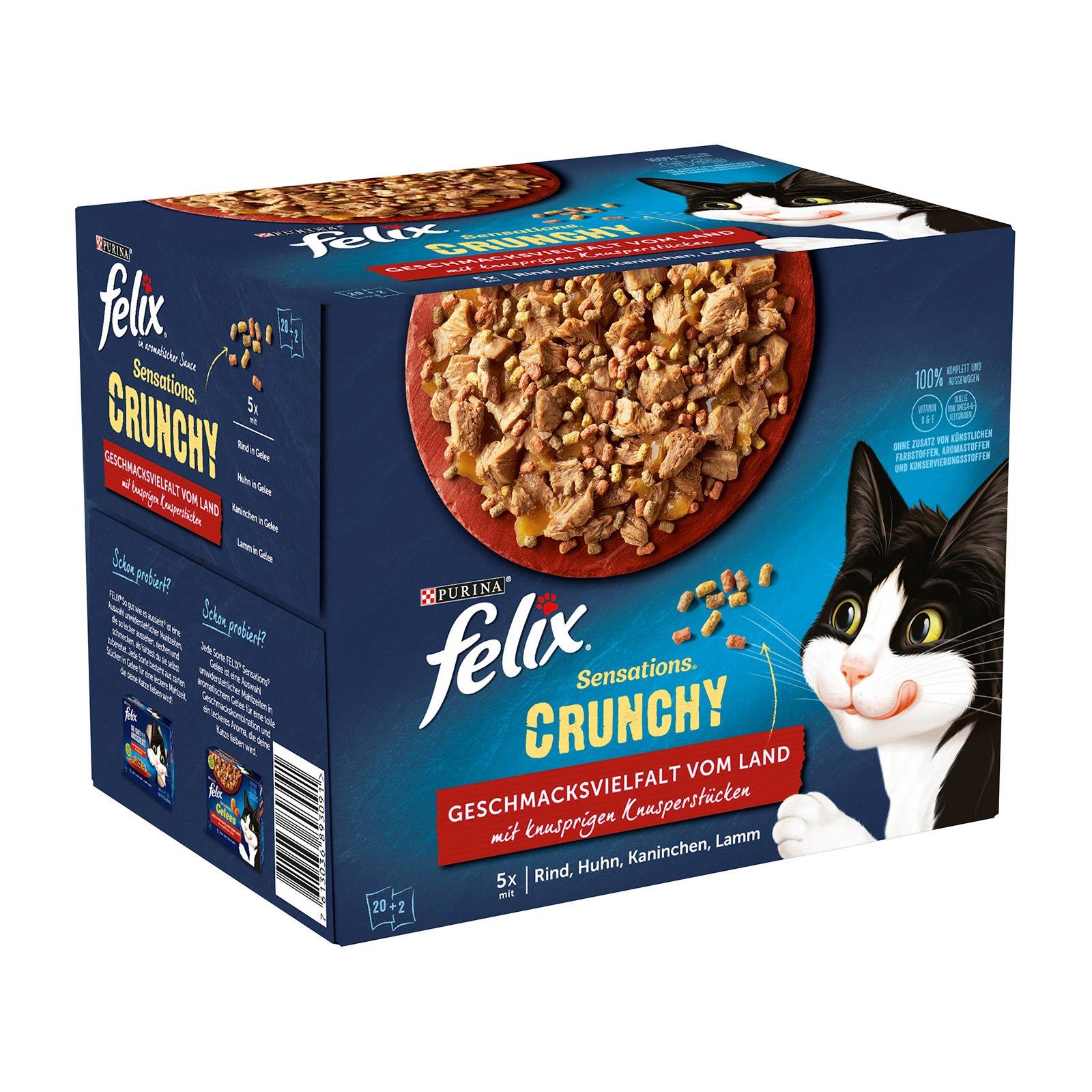 Felix Sensations Crunchy Fleisch 20er + Topping