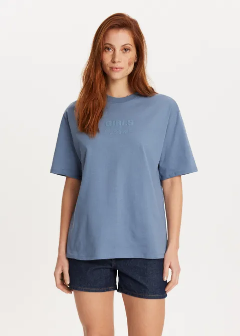 T-shirt met print girls tour blauw (BLW.M)