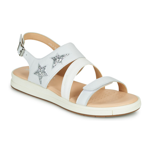 Geox - J SANDAL REBECCA GIR - Blanc / Argenté
