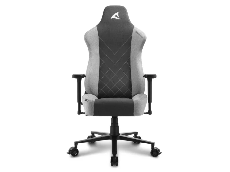 Sharkoon Skiller SGS30 - Spillestol - ergonomisk - høj ryg - armstøtter - T-formet - vippe - drejeled - tekstil, aluminiumlegering, højdensistets støbt skum, stålramme - grå, sort