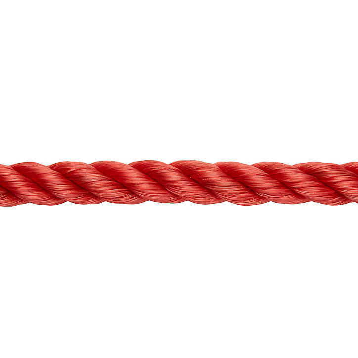 Corde torsadée en polypropylène rouge DIALL ø14 mm, 7.5 m