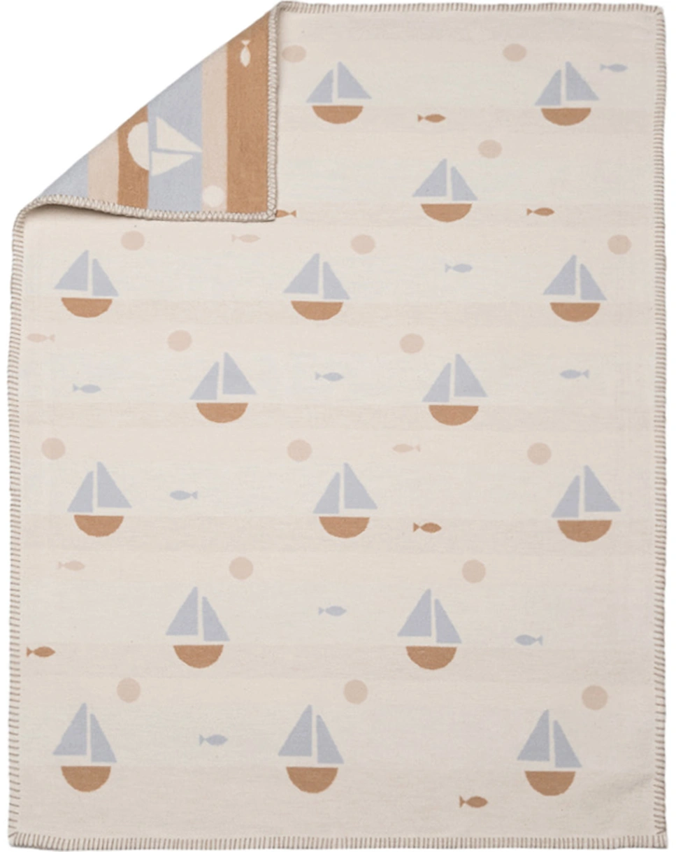 Babydecke LENA - SEGELBOOTE (75x100) in rosa