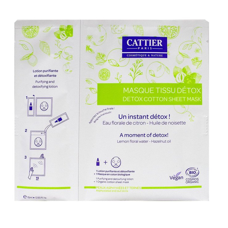 Masque tissu détox et lotion purifiante 15ml