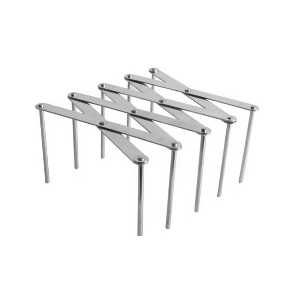(2er Set) Edelstahl Geschirrständer Abtropfgestell Spare Ribs Rippchen Halter Wandhalterung