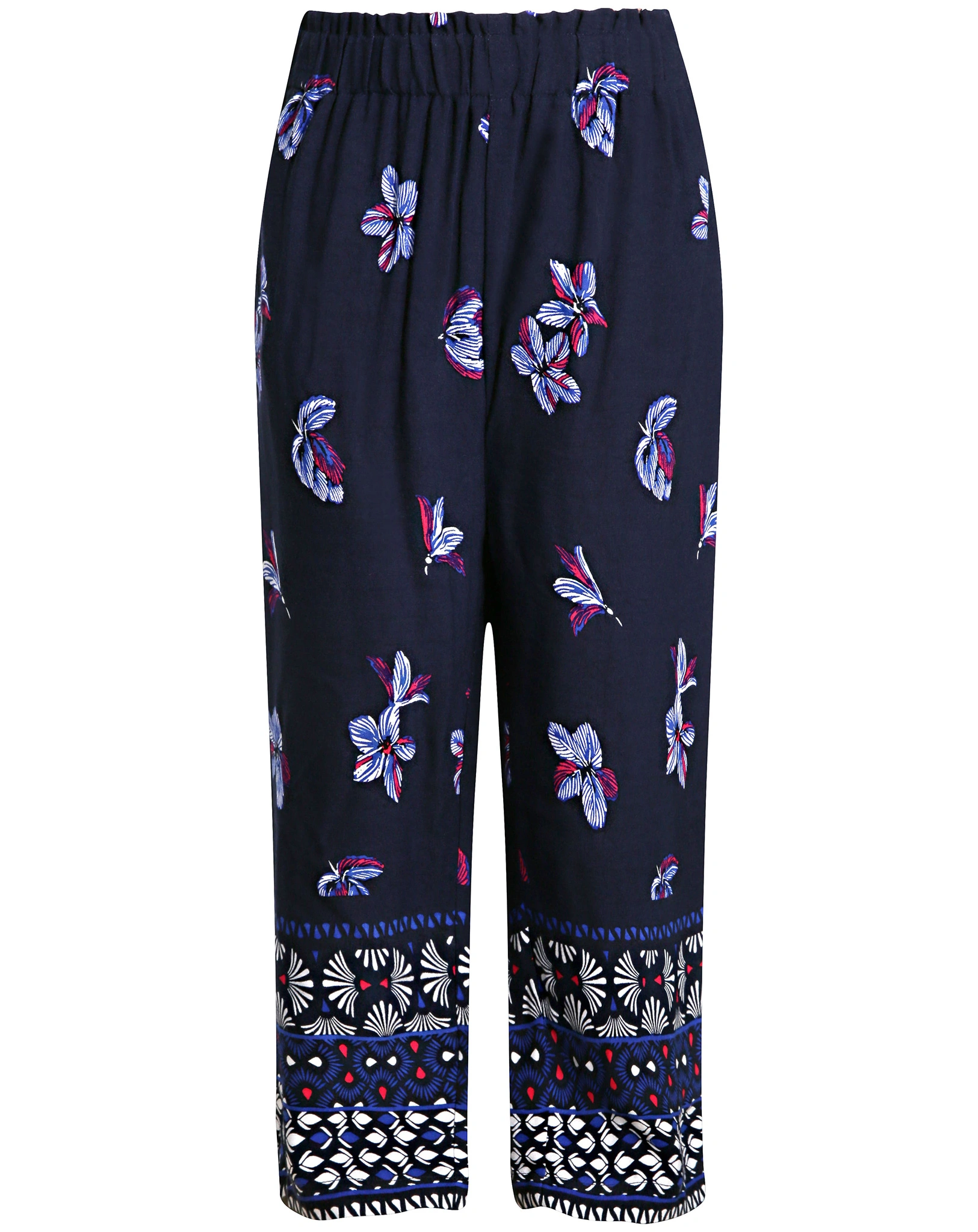 Sommerhose FLOWERS in navy