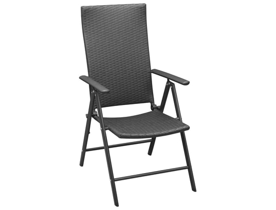 LES TENDANCES - Ensemble table et chaises de jardin-noir-6 places-375106