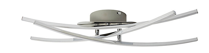 Plafonnier LED intégrée Colours Alani chrome Ø57 cm