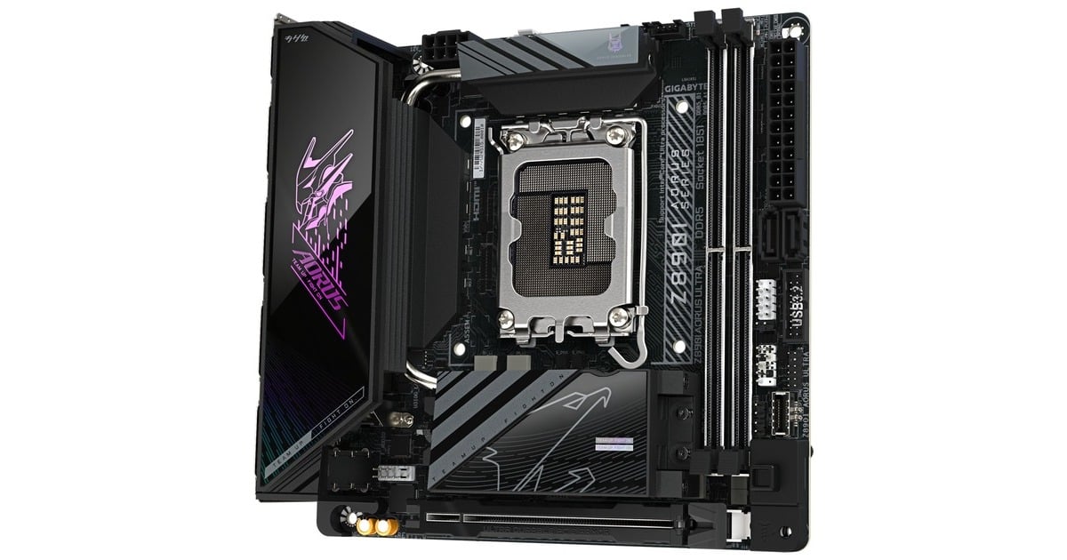 GIGABYTEZ890I AORUS ULTRA socket 1851 moederbord  (RAID, 2.5Gb-LAN, Wi-Fi 7, BT, Sound, Mini-ITX)