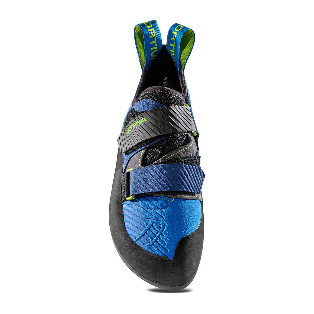 La Sportiva KATANA - Chaussons d'escalade Homme electric blue/lime punch