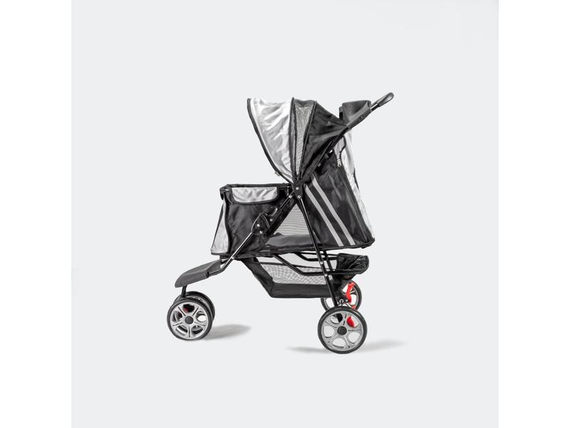 InnoPet Buggy All Terrain, Schwarz / Silber Buggy zum Transport von Hunden oder Katzen