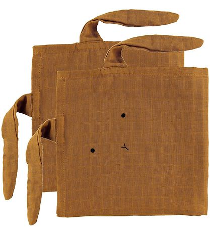 Liewood Spucktücher - 2er-Pack - Hannah - 70x70 - Rabbit Golden