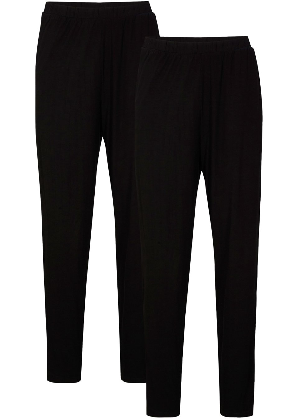 Lot de 2 pantalons en viscose avec taille confortable