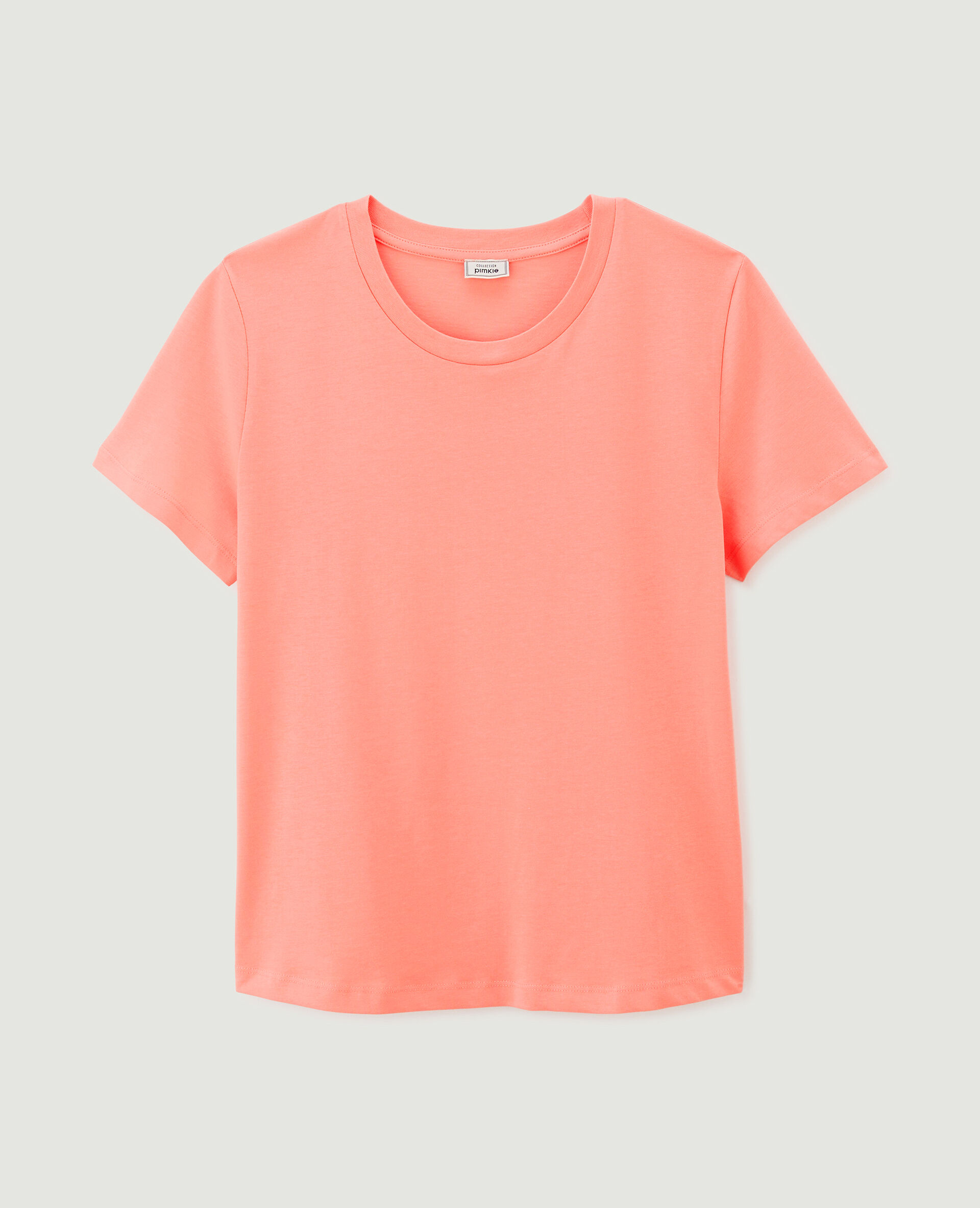 T-shirt basique col rond - Rose