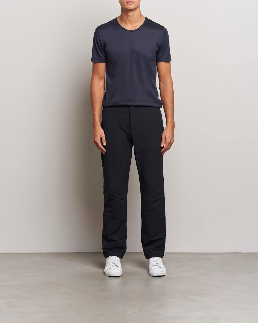 Zimmerli of Switzerland Sea Island Cotton Crew Neck T-shirt Navy