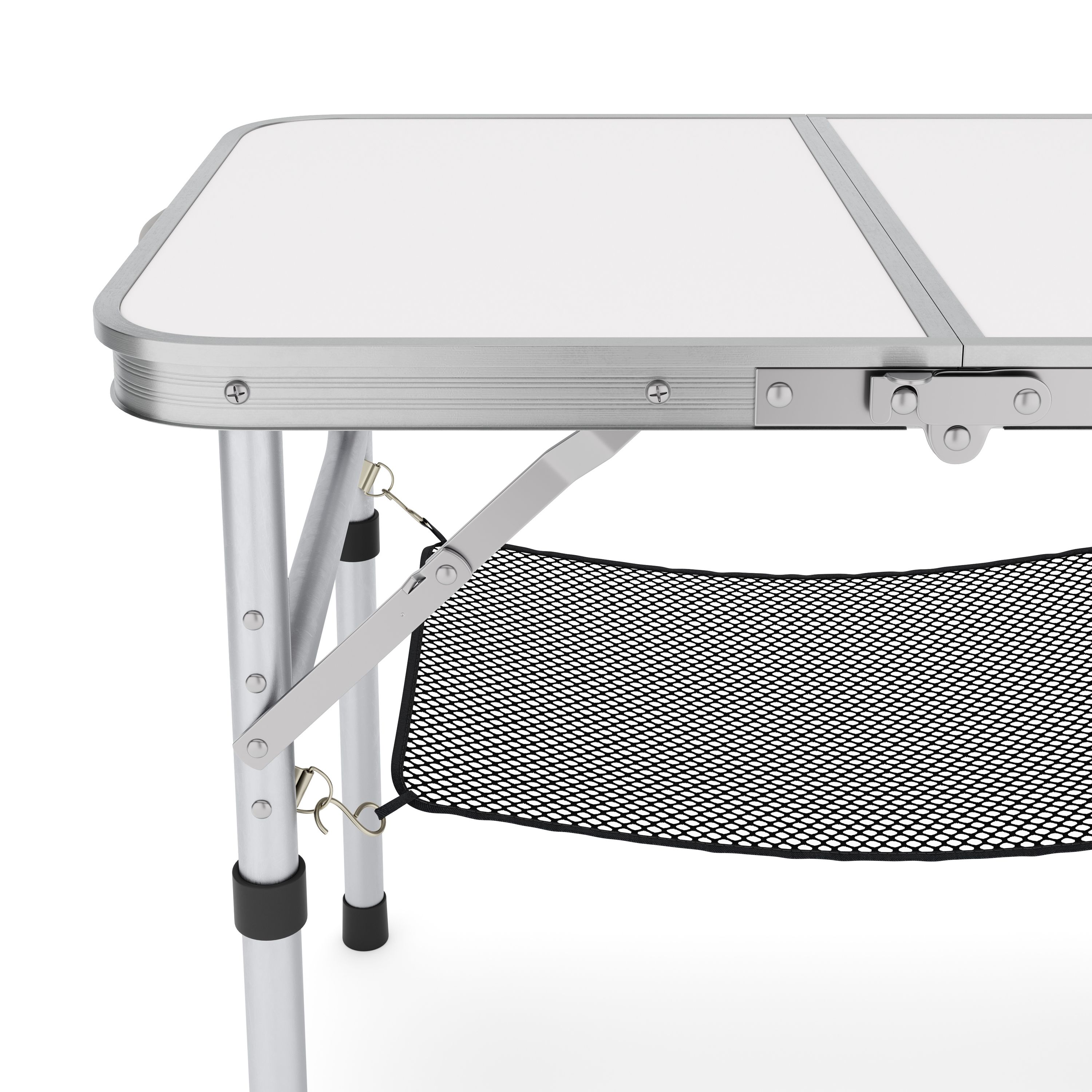 Campingtisch klappbar WILLY 2-fach höhenverstellbar 60 x 40 cm weiss