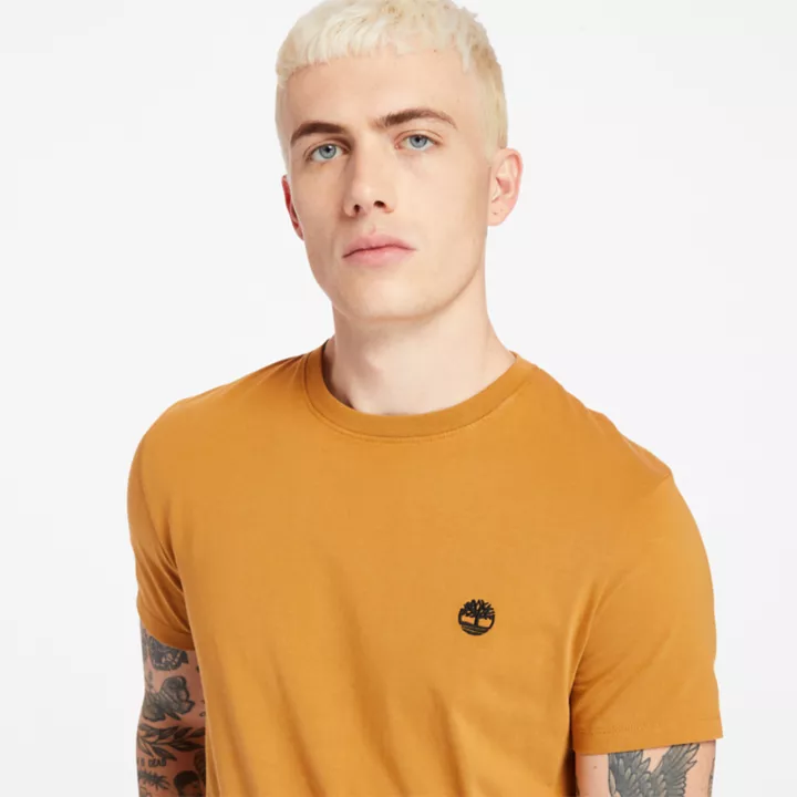 Camiseta masculina Dunstan River Slim-Fit na cor laranja.