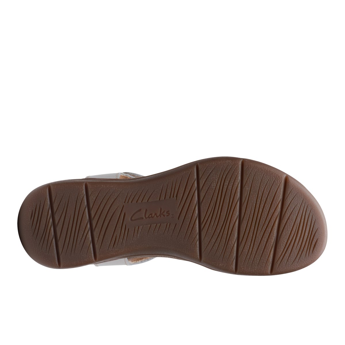 CLARKS-April_cove-Strappy Wedge Sandals - Flat Heel - Blanc