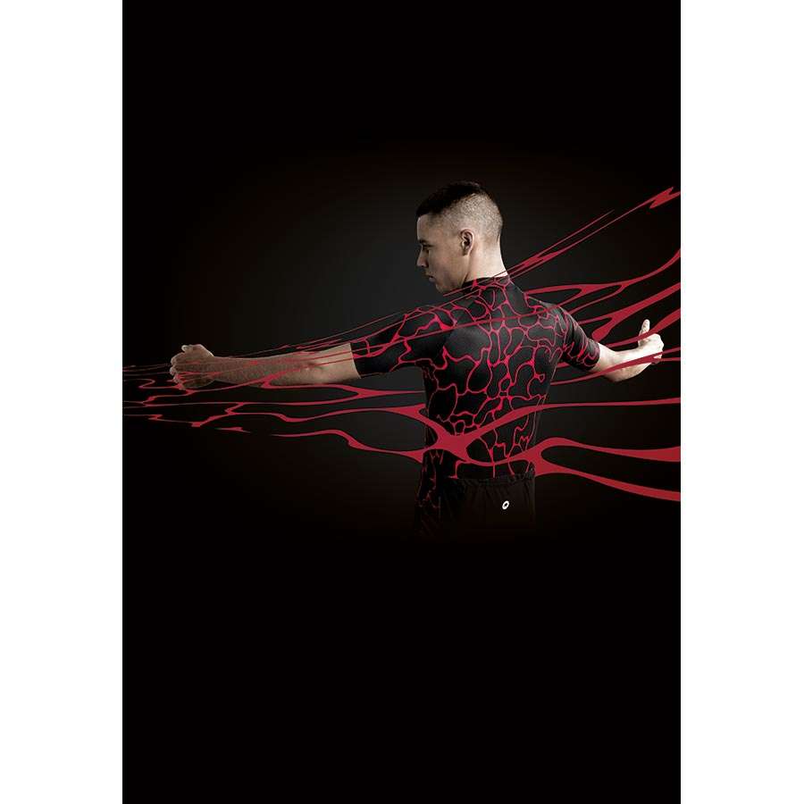 Assos MILLE GT Summer Voganski Fietsshirt Korte Mouwen Zwart/Rood Heren