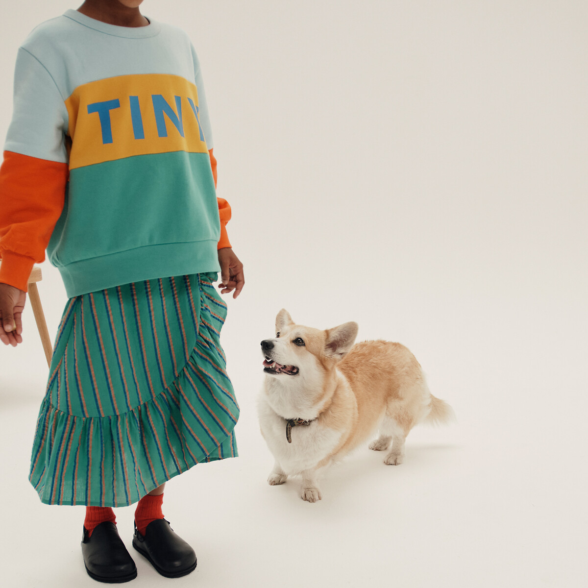 TINY X LA REDOUTE<br>Saia ampla listrada