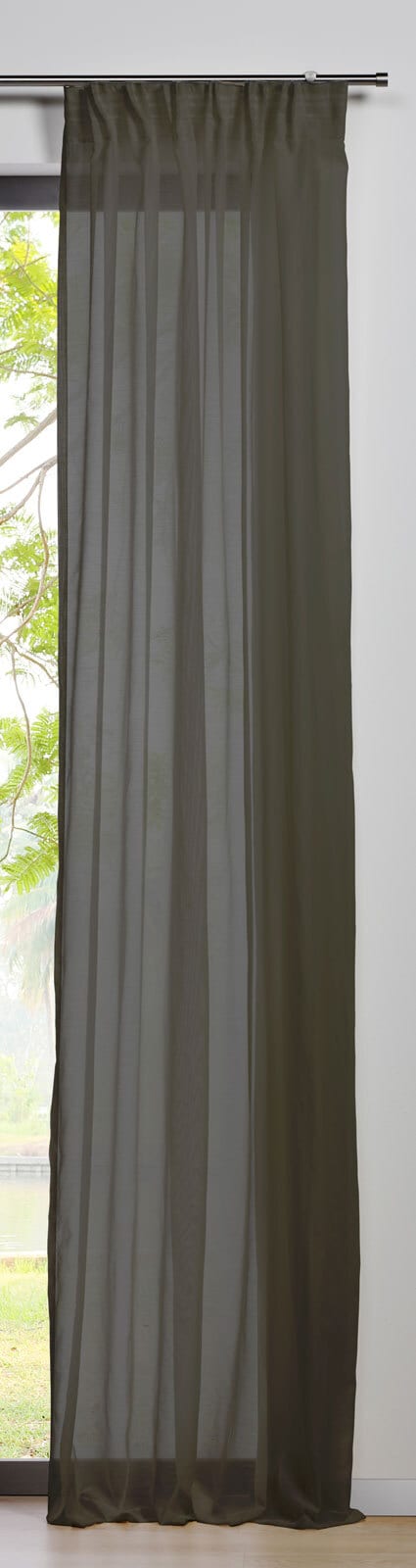 my deco Schlaufenvorhang PURE 135 x 300 cm grau