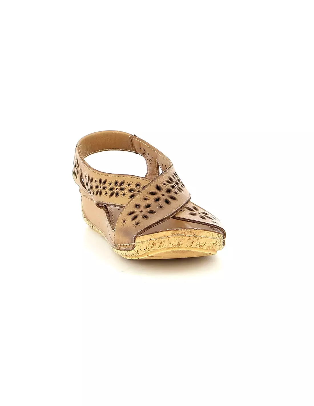 KARYOKA KA BAFLE CUIR - Sandales & nu-pieds Marron