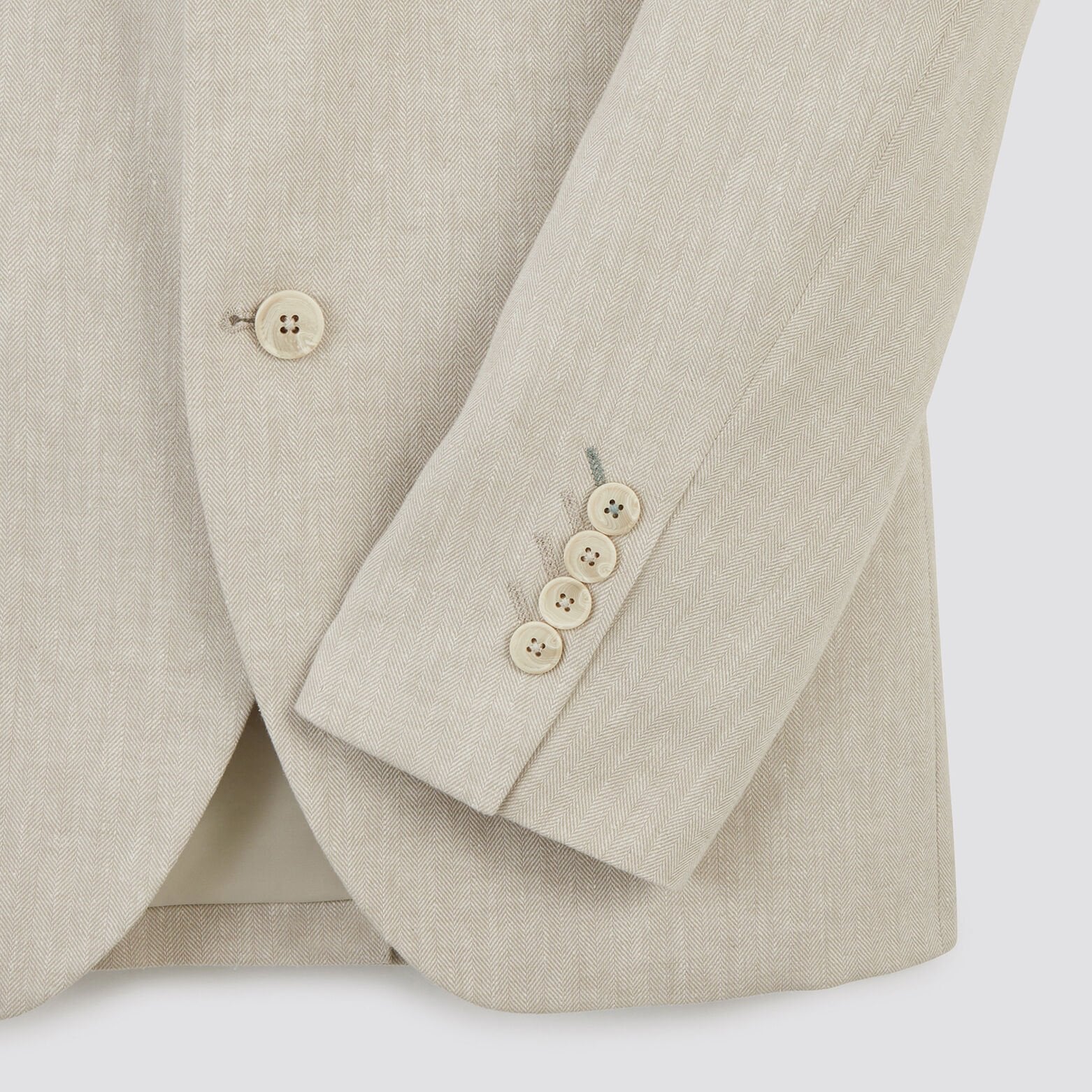 Veste slim à chevrons Beige