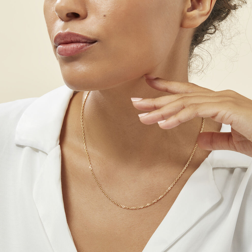 Chaîne Igoa Maille Forçat Diamantee Or Jaune