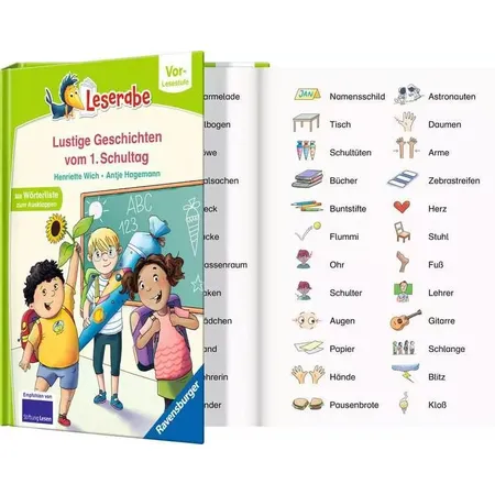 Ravensburger Leserabe - Vor-Lesestufe: Lustige Geschichten vom 1. Schultag