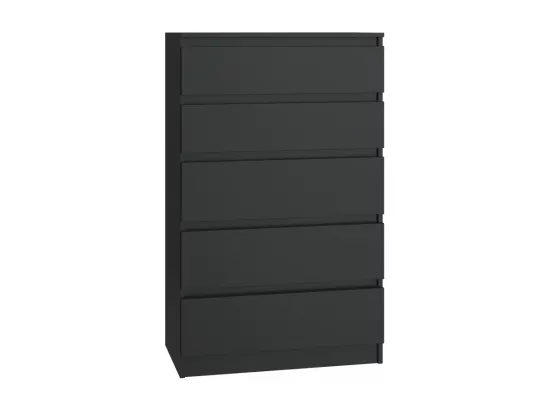Malwa M5 COMMODE NOIRE 5 tiroirs