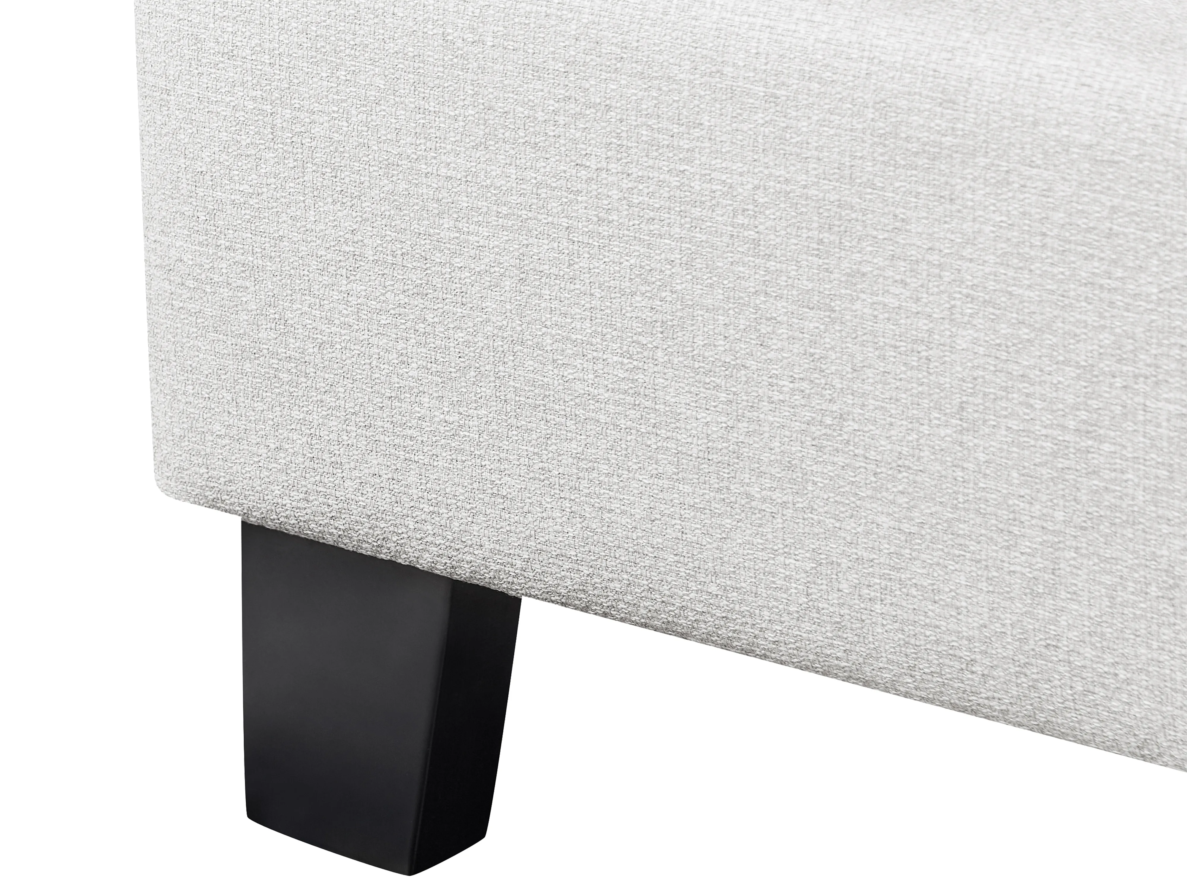 Bed zonder hoofdbord Stof ROANNE 90 x 200 cm Lichtgrijs