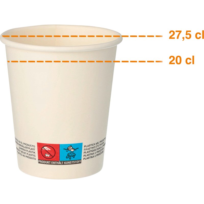 Gobelet en carton White - 20 cl - Lot de 100