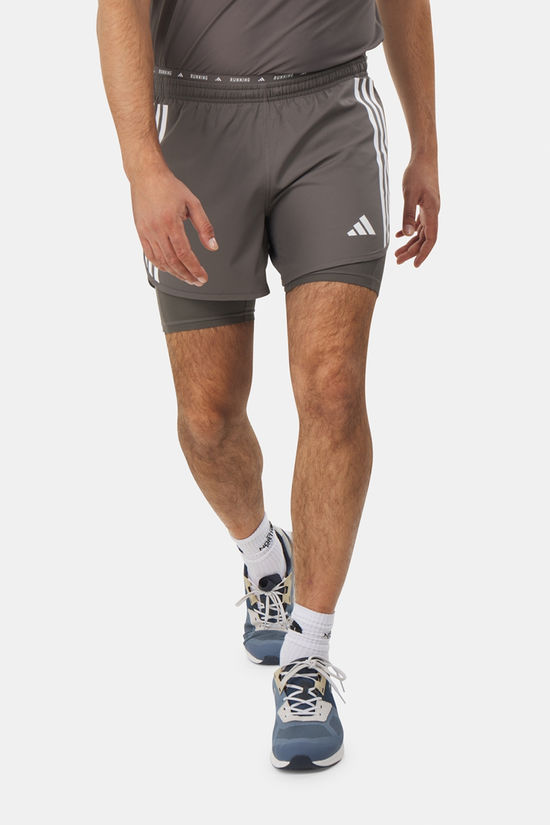 adidas adidas Own the Run 3-Stripes 2-in-1 Short