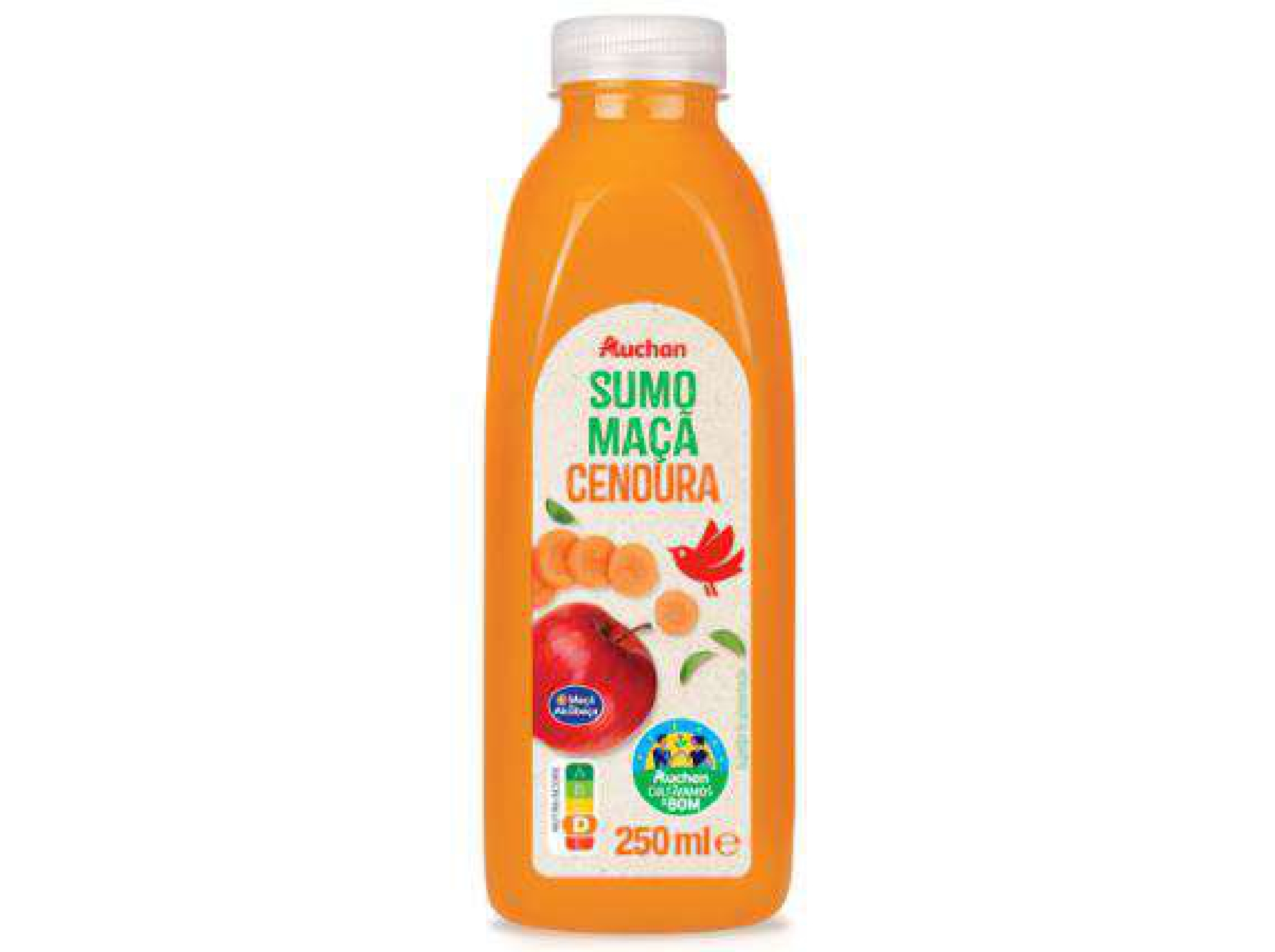 SUMO MAÇÃ CENOURA AUCHAN CULTIVAMOS O BOM 250 ML