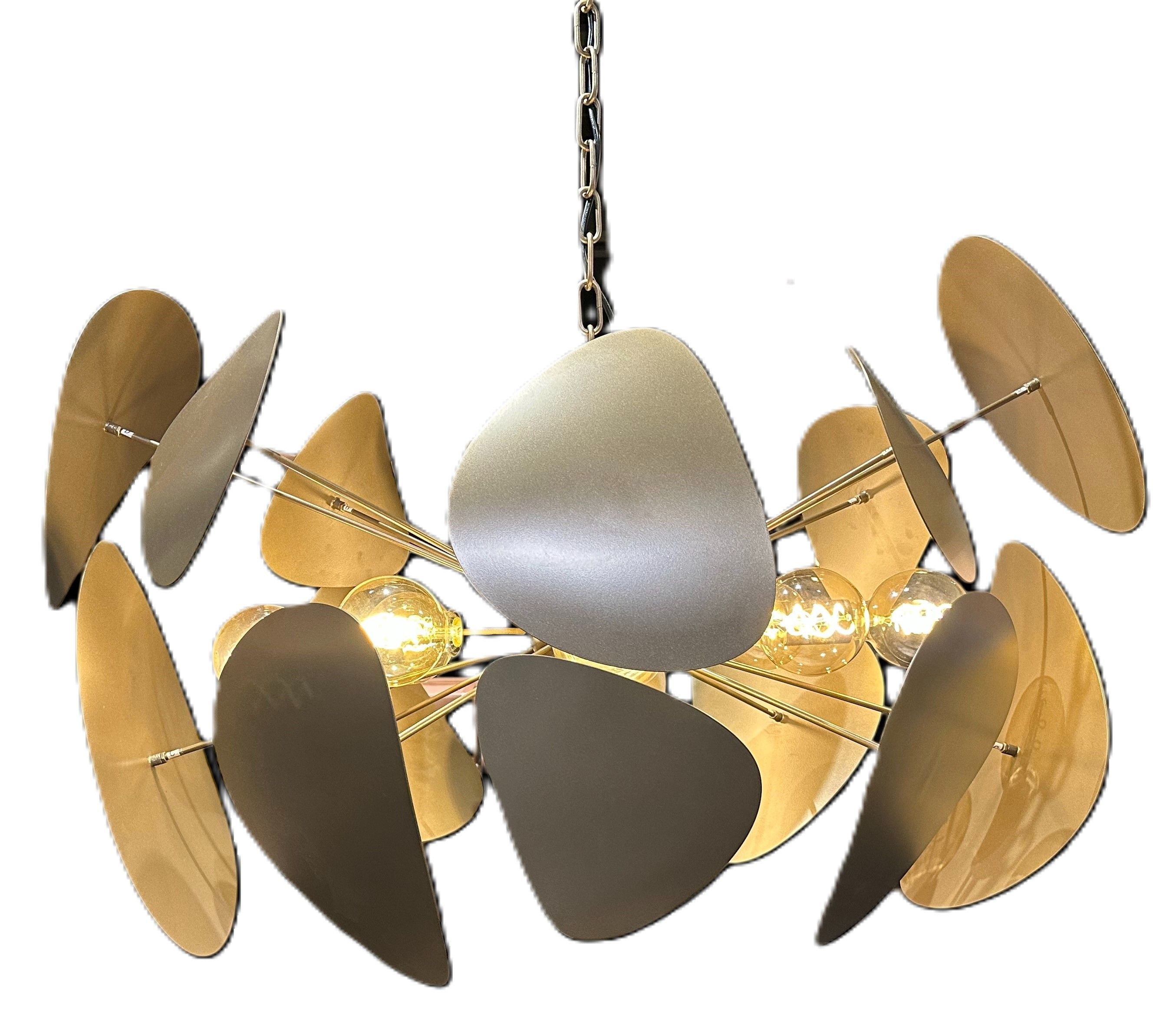 Hanglamp LB555-8+1 ovaal brons Galaxy  | Leclercq & BouwmanB100 x D65 cm