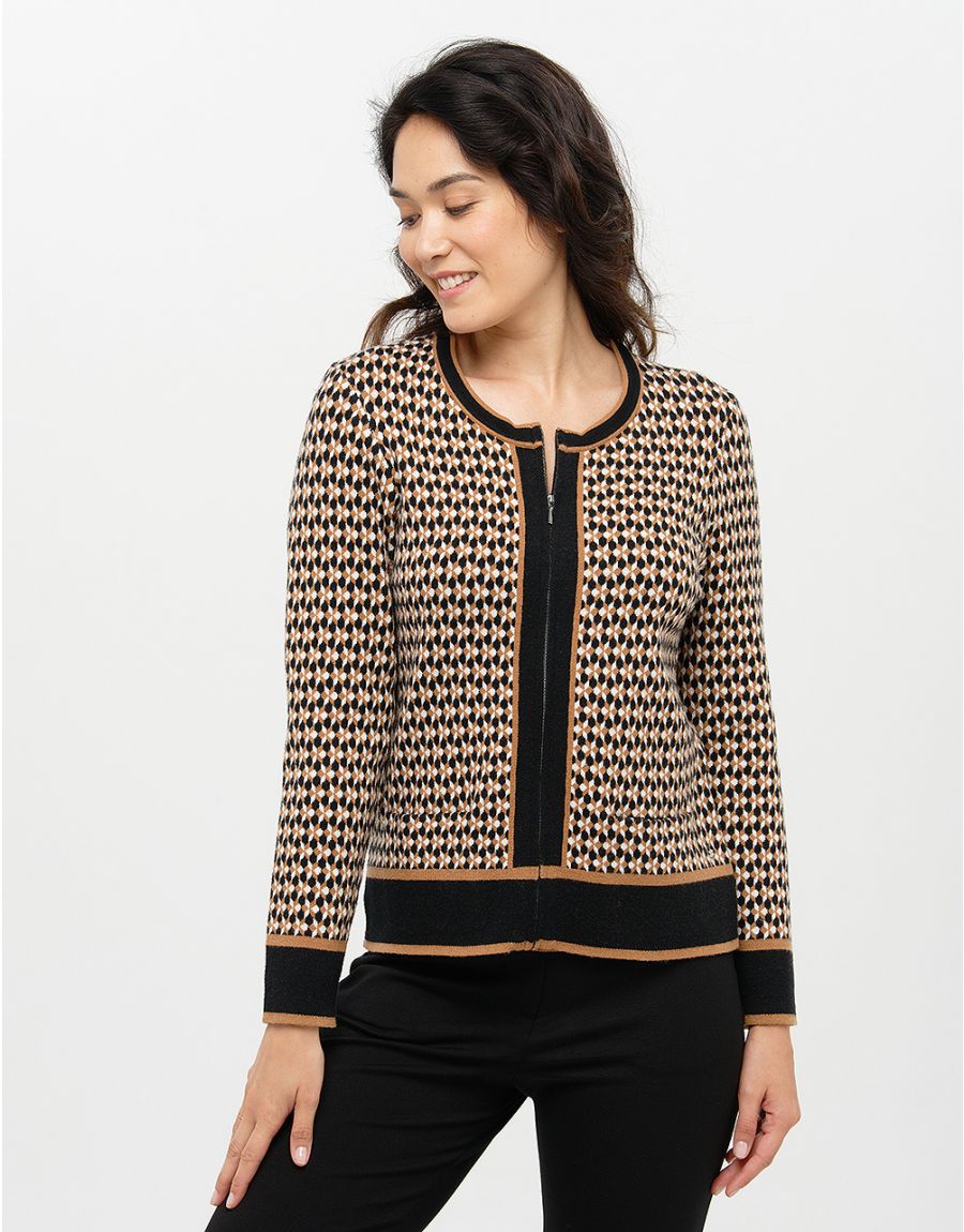 Gilet Jacquard beige