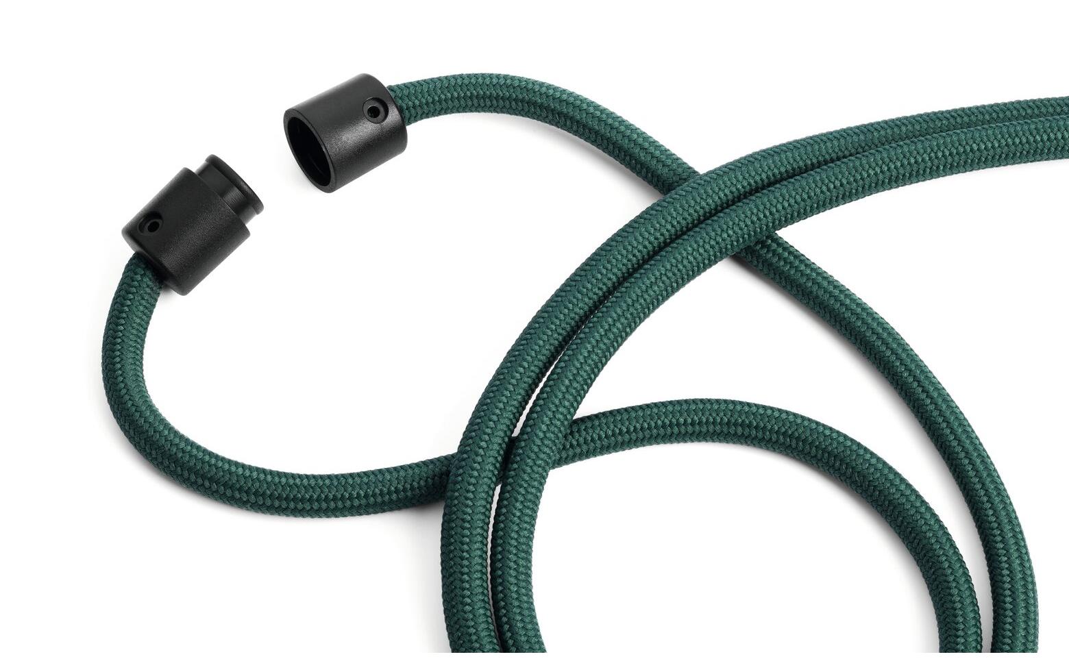 Textilband rPET mit Karabineer 10 Stück, GrünNachhaltiges Ausweishalterband aus Recyclingmaterial mit praktischem Karabiner