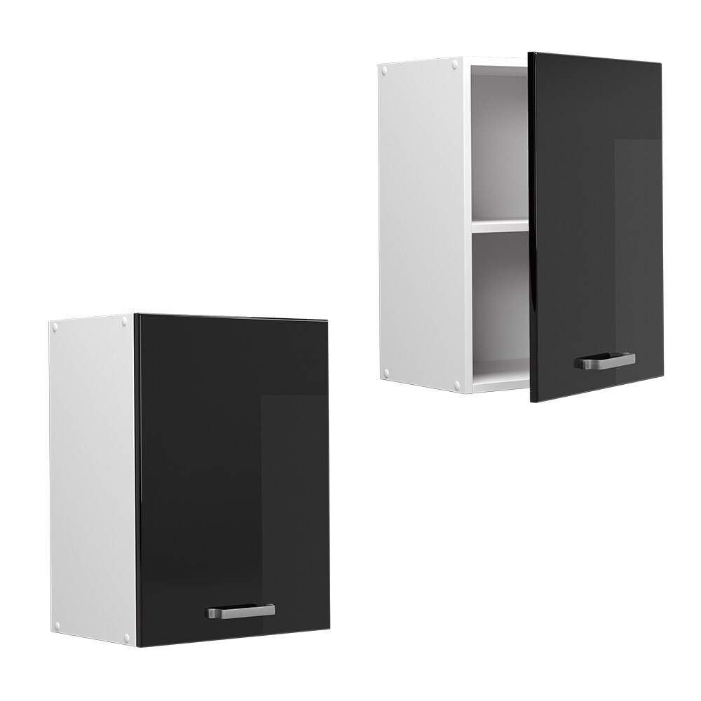 Vicco Hängeschrank Küchenschrank R-Line Solid Weiß Schwarz 45 cm modern