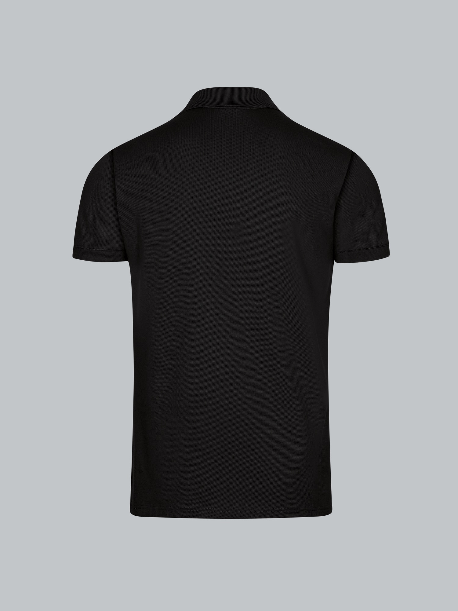 Poloshirt aus elast. Piqué Schwarz
