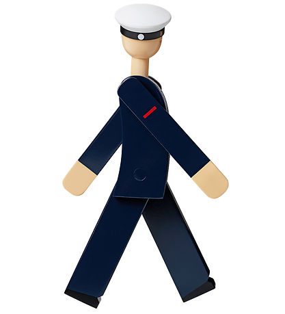 Kay Bojesen Holzfigur - Marine - 20,5 cm - Dunkelblau/Weiß