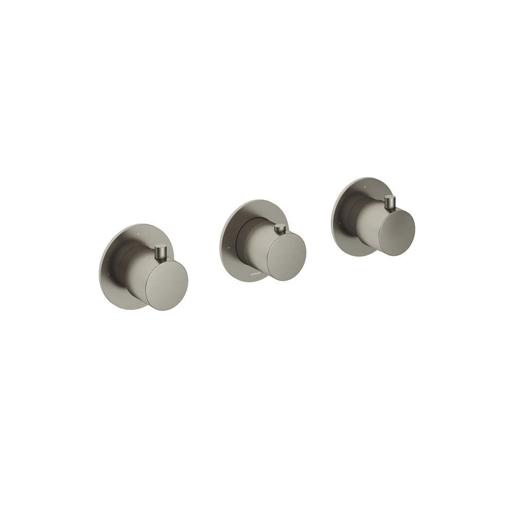 Hotbath Cobber afbouwdeel Inbouw Douche Thermostaat Horizontaal Geborsteld Nikkel CB7067