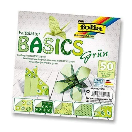 Folia Faltblätter Basics grün, 50 Blatt