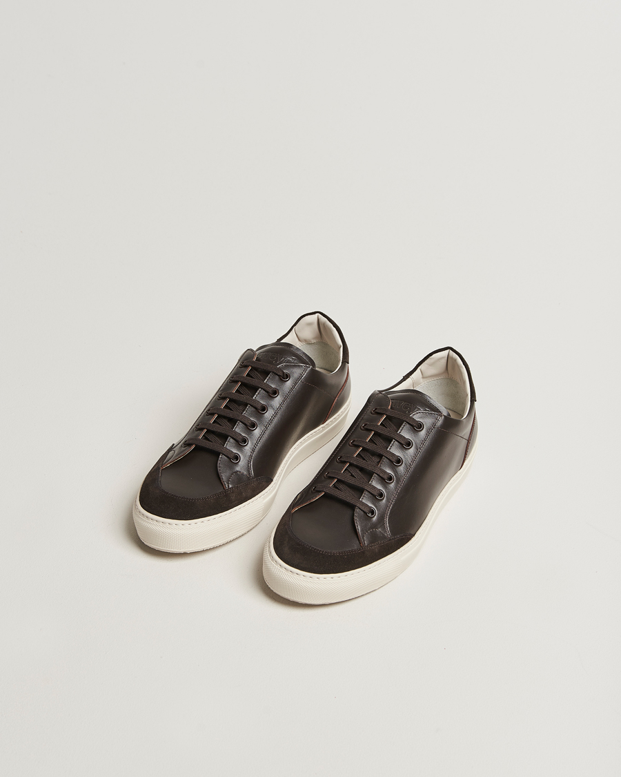 Sweyd Center Leather/Suede Sneakers Dark Brown