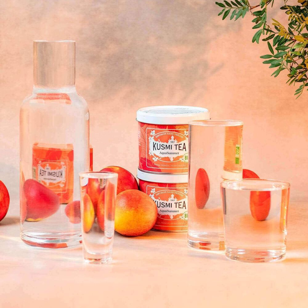 AquaSummer-Infusion hibiscus, pêche, abricot Boîte 100 g